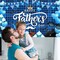 Happy Father’s Day Backdrop Banner – 71 x 43 Inch Blue Father’s Day Party Decoration Background for Indoor Outdoor Celebration, Photography Booth & Home Decor Supplies